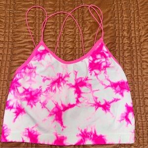 No Boundaries Pink and White Tie-Dye Top